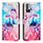 Custodia Portafoglio In Pelle Fantasia Modello Cover con Supporto Y01X per Xiaomi POCO M3 Pro 5G Multicolore