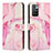 Custodia Portafoglio In Pelle Fantasia Modello Cover con Supporto Y01X per Xiaomi Redmi 10 4G Rosa