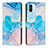 Custodia Portafoglio In Pelle Fantasia Modello Cover con Supporto Y01X per Xiaomi Redmi A2 Cielo Blu