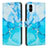 Custodia Portafoglio In Pelle Fantasia Modello Cover con Supporto Y01X per Xiaomi Redmi A2 Plus Blu