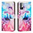 Custodia Portafoglio In Pelle Fantasia Modello Cover con Supporto Y01X per Xiaomi Redmi Note 10 5G Multicolore