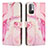 Custodia Portafoglio In Pelle Fantasia Modello Cover con Supporto Y01X per Xiaomi Redmi Note 10 5G Rosa