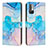 Custodia Portafoglio In Pelle Fantasia Modello Cover con Supporto Y01X per Xiaomi Redmi Note 10T 5G Cielo Blu