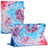 Custodia Portafoglio In Pelle Fantasia Modello Cover con Supporto Y02B per Apple iPad 10.2 (2021) Cielo Blu