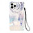 Custodia Portafoglio In Pelle Fantasia Modello Cover con Supporto Y02B per Apple iPhone 13 Pro Max Azzurro