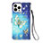 Custodia Portafoglio In Pelle Fantasia Modello Cover con Supporto Y02B per Apple iPhone 13 Pro Max Blu