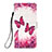 Custodia Portafoglio In Pelle Fantasia Modello Cover con Supporto Y02B per Apple iPhone 13 Rosa Caldo