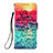 Custodia Portafoglio In Pelle Fantasia Modello Cover con Supporto Y02B per Apple iPhone 15 Plus