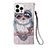 Custodia Portafoglio In Pelle Fantasia Modello Cover con Supporto Y02B per Apple iPhone 15 Pro