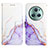 Custodia Portafoglio In Pelle Fantasia Modello Cover con Supporto Y02B per Huawei Honor Magic5 Pro 5G Viola