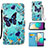 Custodia Portafoglio In Pelle Fantasia Modello Cover con Supporto Y02B per Samsung Galaxy A02