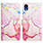 Custodia Portafoglio In Pelle Fantasia Modello Cover con Supporto Y02B per Samsung Galaxy A03 Core Rosa