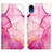 Custodia Portafoglio In Pelle Fantasia Modello Cover con Supporto Y02B per Samsung Galaxy A03 Core Rosa Caldo