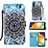 Custodia Portafoglio In Pelle Fantasia Modello Cover con Supporto Y02B per Samsung Galaxy A04s Multicolore