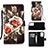 Custodia Portafoglio In Pelle Fantasia Modello Cover con Supporto Y02B per Samsung Galaxy A13 4G Nero