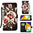 Custodia Portafoglio In Pelle Fantasia Modello Cover con Supporto Y02B per Samsung Galaxy A13 5G Nero