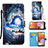 Custodia Portafoglio In Pelle Fantasia Modello Cover con Supporto Y02B per Samsung Galaxy A32 5G