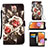 Custodia Portafoglio In Pelle Fantasia Modello Cover con Supporto Y02B per Samsung Galaxy A32 5G Nero