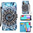 Custodia Portafoglio In Pelle Fantasia Modello Cover con Supporto Y02B per Samsung Galaxy A52s 5G Multicolore