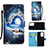 Custodia Portafoglio In Pelle Fantasia Modello Cover con Supporto Y02B per Samsung Galaxy A73 5G