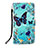 Custodia Portafoglio In Pelle Fantasia Modello Cover con Supporto Y02B per Samsung Galaxy A73 5G Cielo Blu