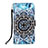 Custodia Portafoglio In Pelle Fantasia Modello Cover con Supporto Y02B per Samsung Galaxy A73 5G Multicolore