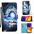 Custodia Portafoglio In Pelle Fantasia Modello Cover con Supporto Y02B per Samsung Galaxy A82 5G Blu Notte