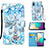 Custodia Portafoglio In Pelle Fantasia Modello Cover con Supporto Y02B per Samsung Galaxy M02