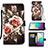 Custodia Portafoglio In Pelle Fantasia Modello Cover con Supporto Y02B per Samsung Galaxy M02