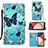 Custodia Portafoglio In Pelle Fantasia Modello Cover con Supporto Y02B per Samsung Galaxy M02s Cielo Blu