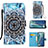 Custodia Portafoglio In Pelle Fantasia Modello Cover con Supporto Y02B per Samsung Galaxy Note 20 5G Multicolore