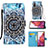 Custodia Portafoglio In Pelle Fantasia Modello Cover con Supporto Y02B per Samsung Galaxy S20 Lite 5G Multicolore