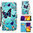 Custodia Portafoglio In Pelle Fantasia Modello Cover con Supporto Y02B per Samsung Galaxy S23 FE 5G Cielo Blu