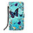 Custodia Portafoglio In Pelle Fantasia Modello Cover con Supporto Y02B per Xiaomi Redmi 10 Power Cielo Blu