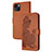 Custodia Portafoglio In Pelle Fantasia Modello Cover con Supporto Y02X per Apple iPhone 14 Marrone