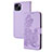 Custodia Portafoglio In Pelle Fantasia Modello Cover con Supporto Y02X per Apple iPhone 15 Lavanda