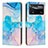 Custodia Portafoglio In Pelle Fantasia Modello Cover con Supporto Y02X per Xiaomi Redmi Note 11E Pro 5G Cielo Blu