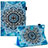 Custodia Portafoglio In Pelle Fantasia Modello Cover con Supporto Y03B per Apple iPad 10.2 (2019) Cielo Blu