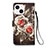 Custodia Portafoglio In Pelle Fantasia Modello Cover con Supporto Y03B per Apple iPhone 14