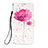 Custodia Portafoglio In Pelle Fantasia Modello Cover con Supporto Y03B per Samsung Galaxy A02 Rosa