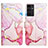 Custodia Portafoglio In Pelle Fantasia Modello Cover con Supporto Y03B per Samsung Galaxy A04s Rosa