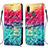 Custodia Portafoglio In Pelle Fantasia Modello Cover con Supporto Y03B per Samsung Galaxy A10s Rosso