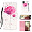 Custodia Portafoglio In Pelle Fantasia Modello Cover con Supporto Y03B per Samsung Galaxy A12 5G Rosa
