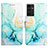 Custodia Portafoglio In Pelle Fantasia Modello Cover con Supporto Y03B per Samsung Galaxy A13 5G Verde