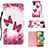 Custodia Portafoglio In Pelle Fantasia Modello Cover con Supporto Y03B per Samsung Galaxy A51 4G Rosa Caldo