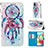 Custodia Portafoglio In Pelle Fantasia Modello Cover con Supporto Y03B per Samsung Galaxy A71 4G A715 Multicolore