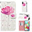Custodia Portafoglio In Pelle Fantasia Modello Cover con Supporto Y03B per Samsung Galaxy A71 4G A715 Rosa
