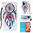 Custodia Portafoglio In Pelle Fantasia Modello Cover con Supporto Y03B per Samsung Galaxy A72 4G Multicolore