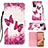 Custodia Portafoglio In Pelle Fantasia Modello Cover con Supporto Y03B per Samsung Galaxy A72 4G Rosa Caldo