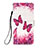 Custodia Portafoglio In Pelle Fantasia Modello Cover con Supporto Y03B per Samsung Galaxy F02S SM-E025F Rosa Caldo